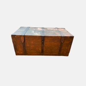 Baúl Antiguo de Madera Maciza con Herrajes Originales | 1.58 m