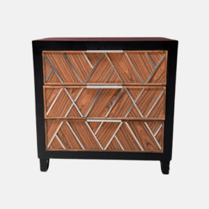 Gavetero Pequeño de Madera con Diseño Geométrico | 80 cm