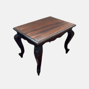Mesa Auxiliar de Madera con Patas Talladas | 52 cm
